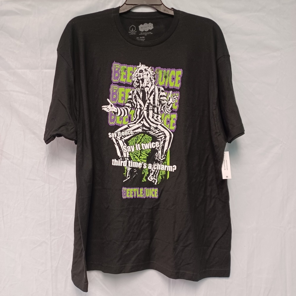 Beetlejuice Men's 3X Black‎ Tshirt NWT